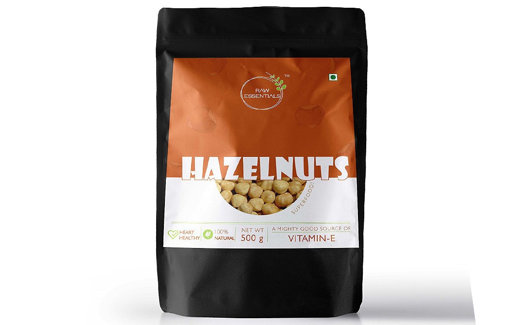 Raw Essentials Hazelnuts    Pack  500 grams
